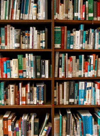 assorted books on book shelves